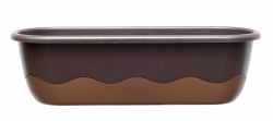 Truhlík samozavlažovací Mareta - 60 cm čokoládová + bronzová