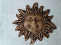 Keramické sluníčko k zavěšení, pr.25 cm