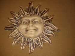 Keramické sluníčko k zavěšení, pr.25 cm